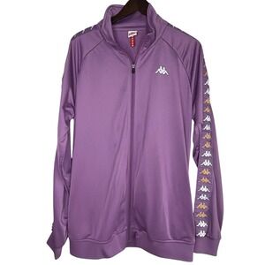 Kappa Track Anniston Jacket Men's XXL Purple Full Zip Up 90's Streetwear Logo